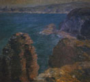  Rocher au Cap Frhel. Bretagne. Huile sur toile 81x100cm, date 1908 (cat.221).   