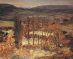  Rideau de peupliers au Val-Andr. Huile sur toile 81x100cm, date 1916 (cat.348).   