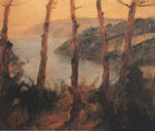  Kerfany. La mer  travers les pins. Huile sur toile 81x100cm, 1921 (cat.456). Photo Muse de Pont-Aven.   