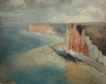  Falaises de Pourville, Normandie. Huile sur toile 65x81cm, 1924 (cat.670).   