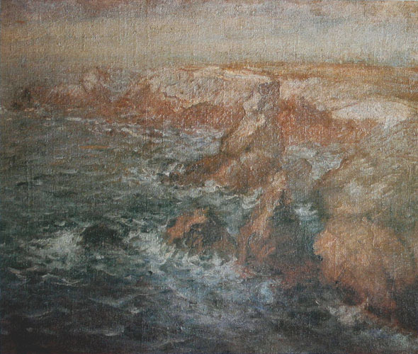  La Pointe des poulains, Belles-Isle-en-Mer. Huile sur toile 65x81cm, 1923 (cat.629).   