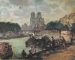  Matin clair sur Notre-Dame de Paris. Huile sur toile 81x100cm.   