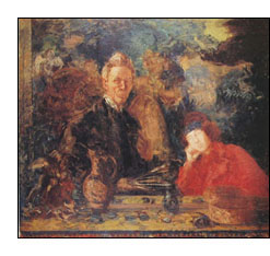 Autoportrait du peintre avec sa fille